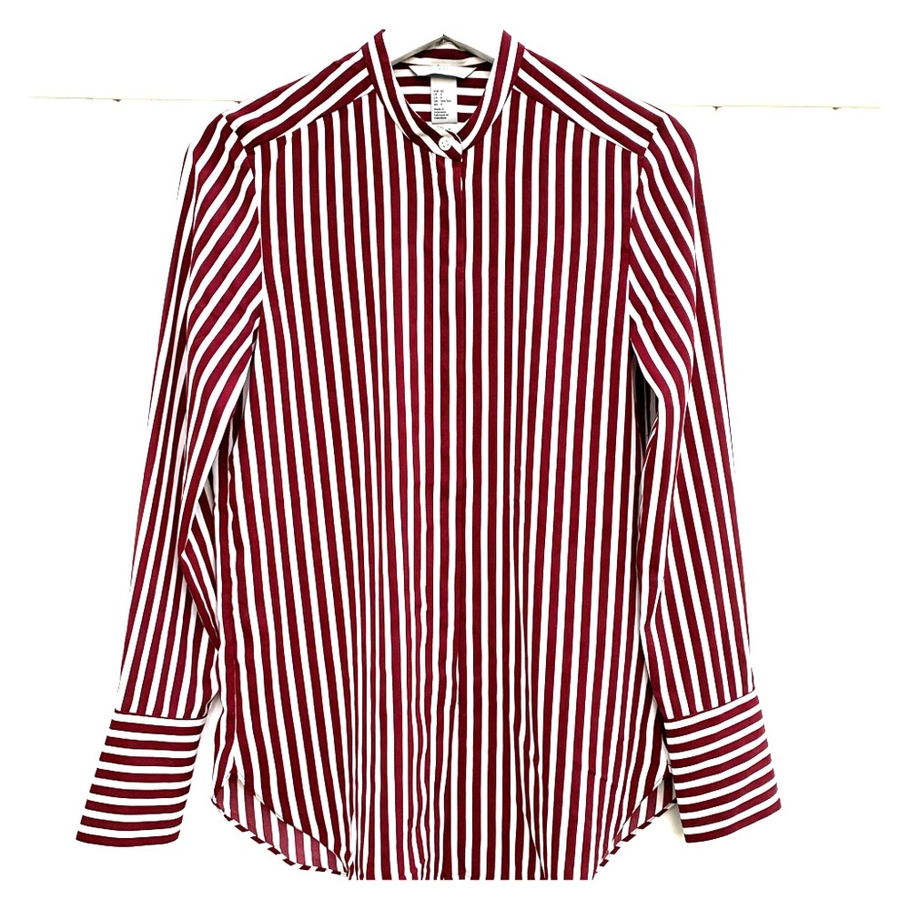 ✨H&M Striped Long-Sleeve Blouse w/Buttons - Size 0